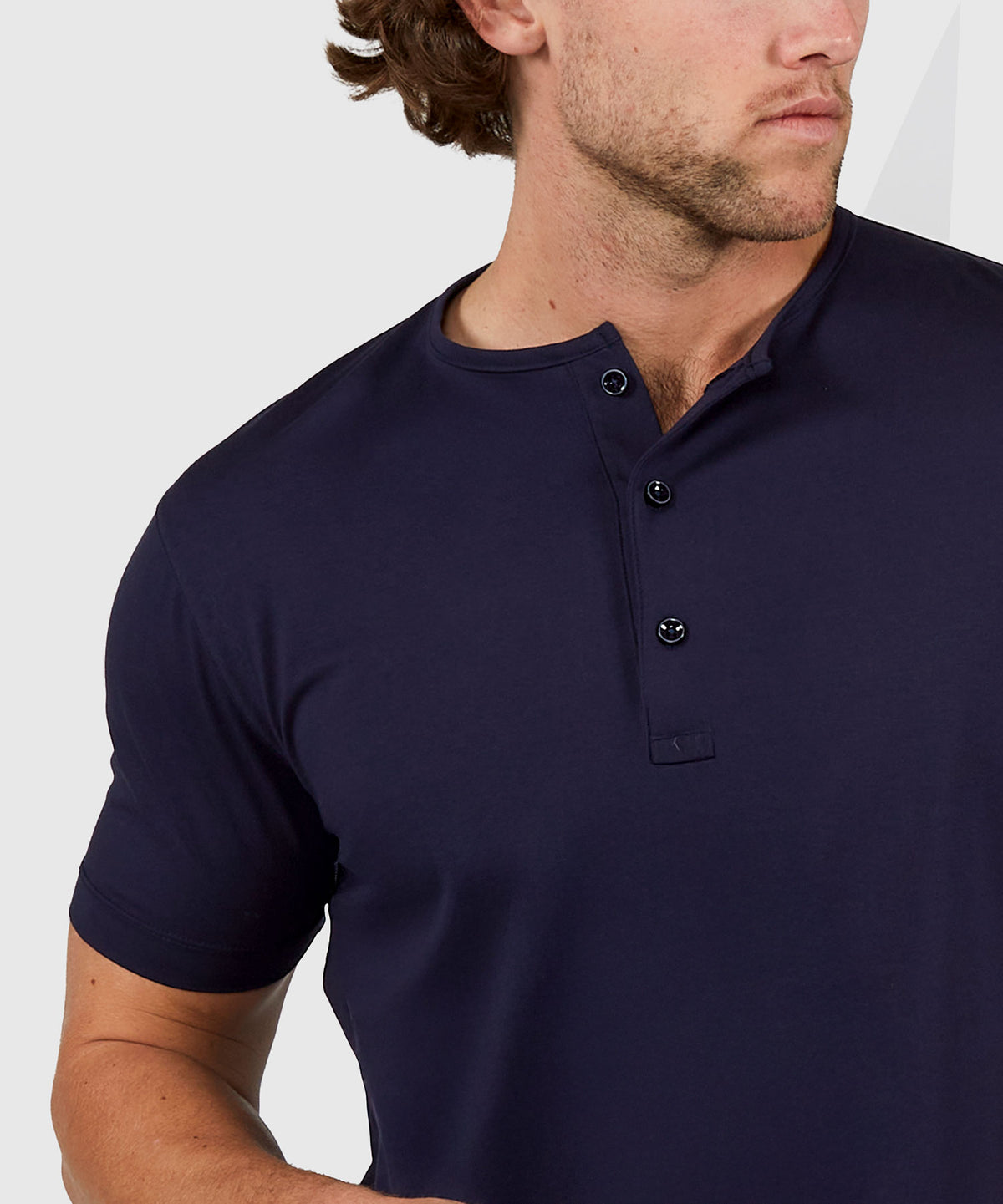 Westport No-Tuck Short Sleeve Cotton Performance Stretch Henley Knit Shirt, Men's Big & Tall