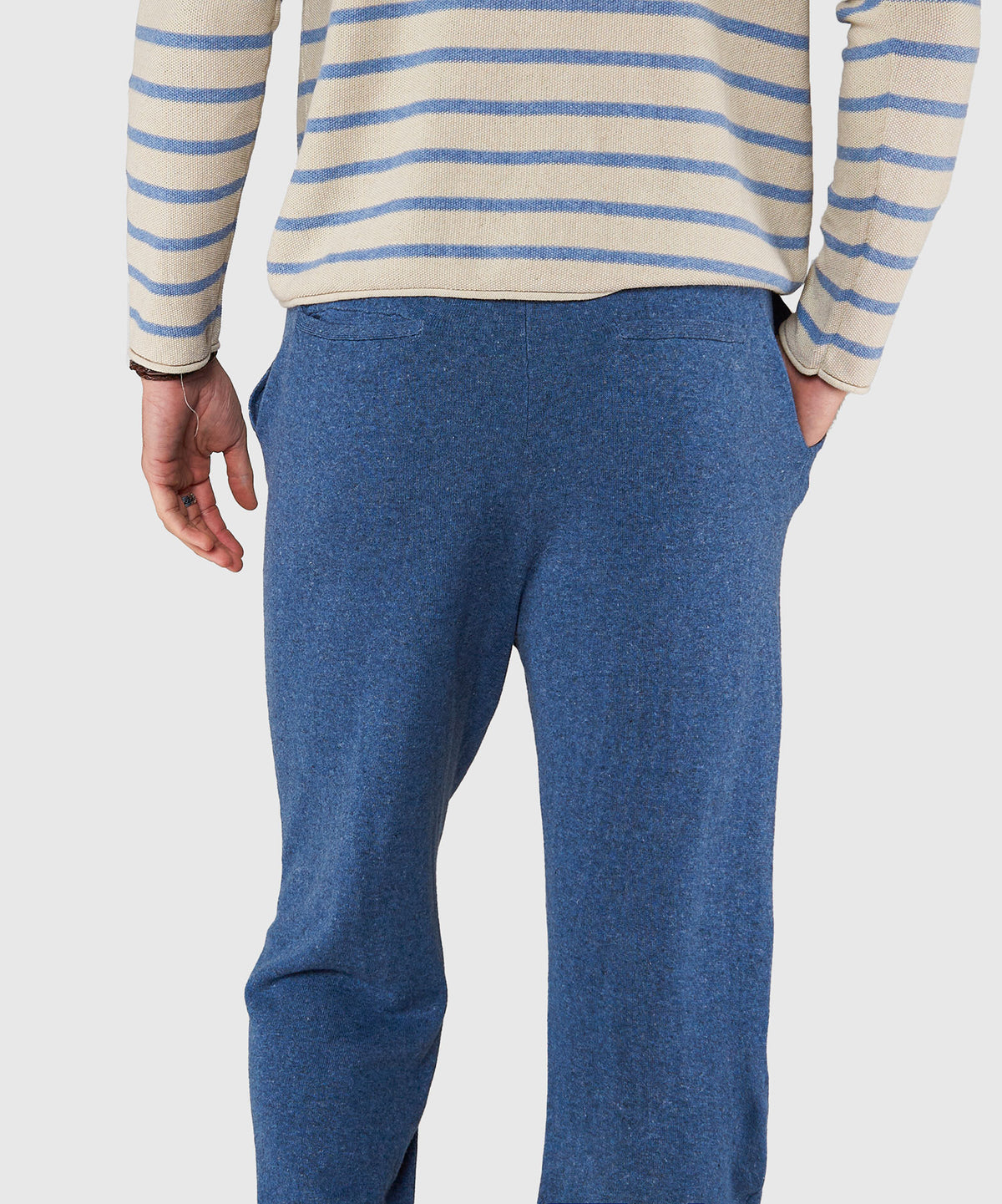 Westport Black Linen-Cotton Knit Pants, Men's Big & Tall